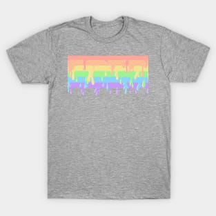 Pastel rainbow drip T-Shirt